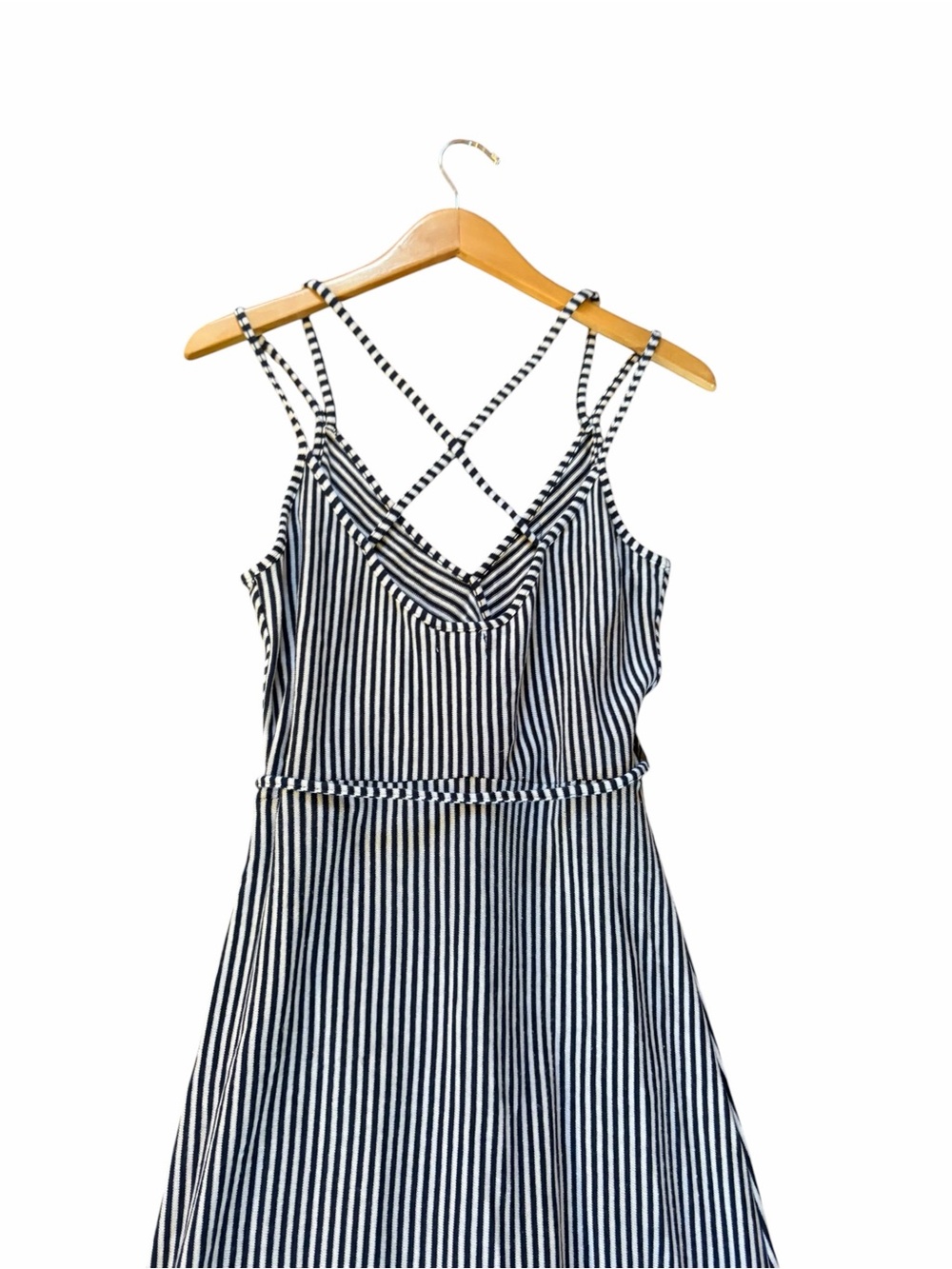 Z Supply Striped Capri Wrap Dress Navy White Stripe - Picture 7 of 9